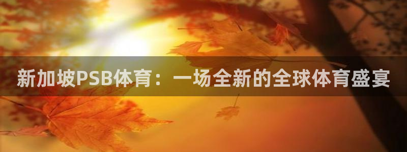 bbin视讯：新加坡PSB体育：一场全新的全球体育盛宴